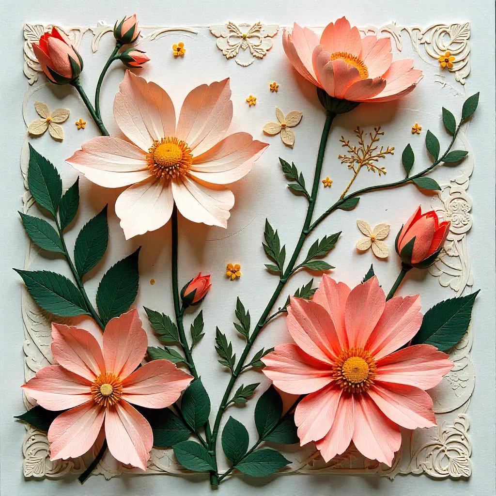 Layered paper art sculpture